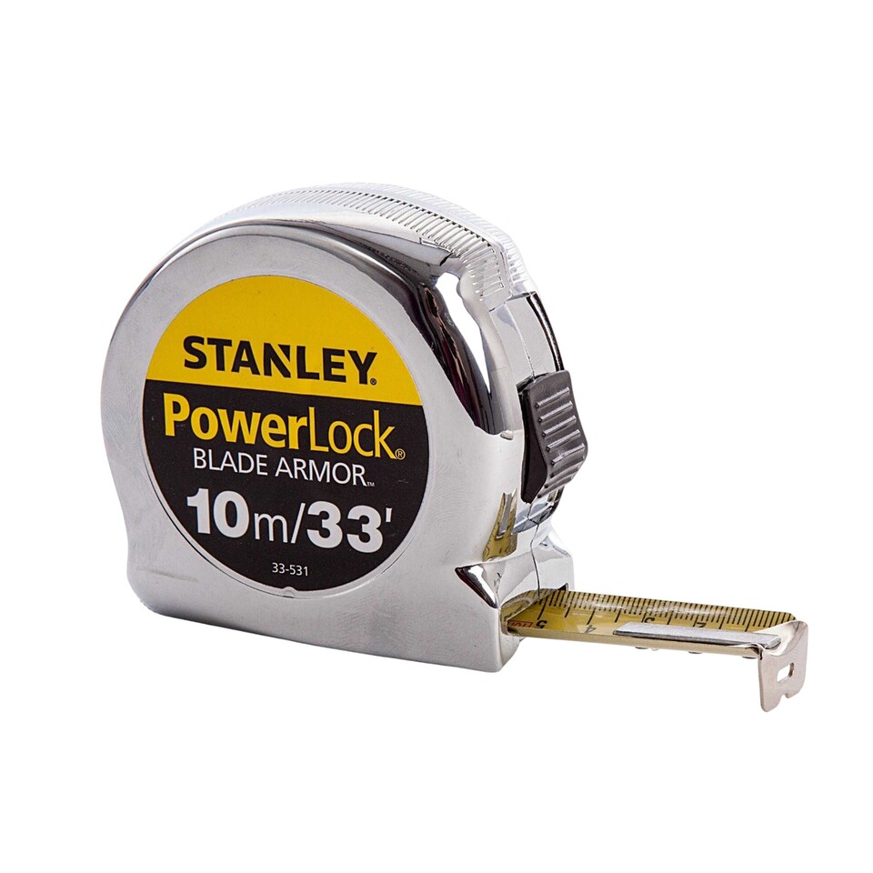 image 1 of Stanley Powerlock Tape Measure | Silver | Silver | 8m | 1