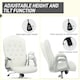 image 4 of Vinsetto Home Office Chair with Adjustable Height Tilt Function Cream White | Cream | White | One Size