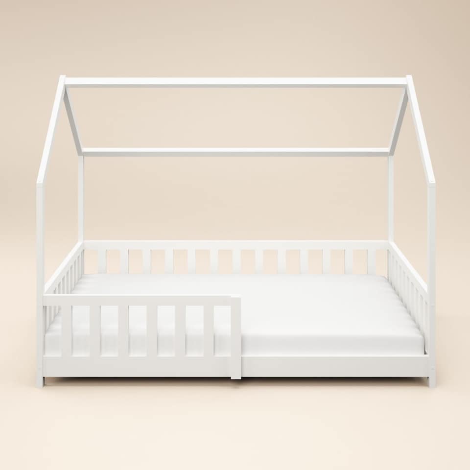 image 1 of Flair Explorer Small Double Play House Floor Bed White Wooden