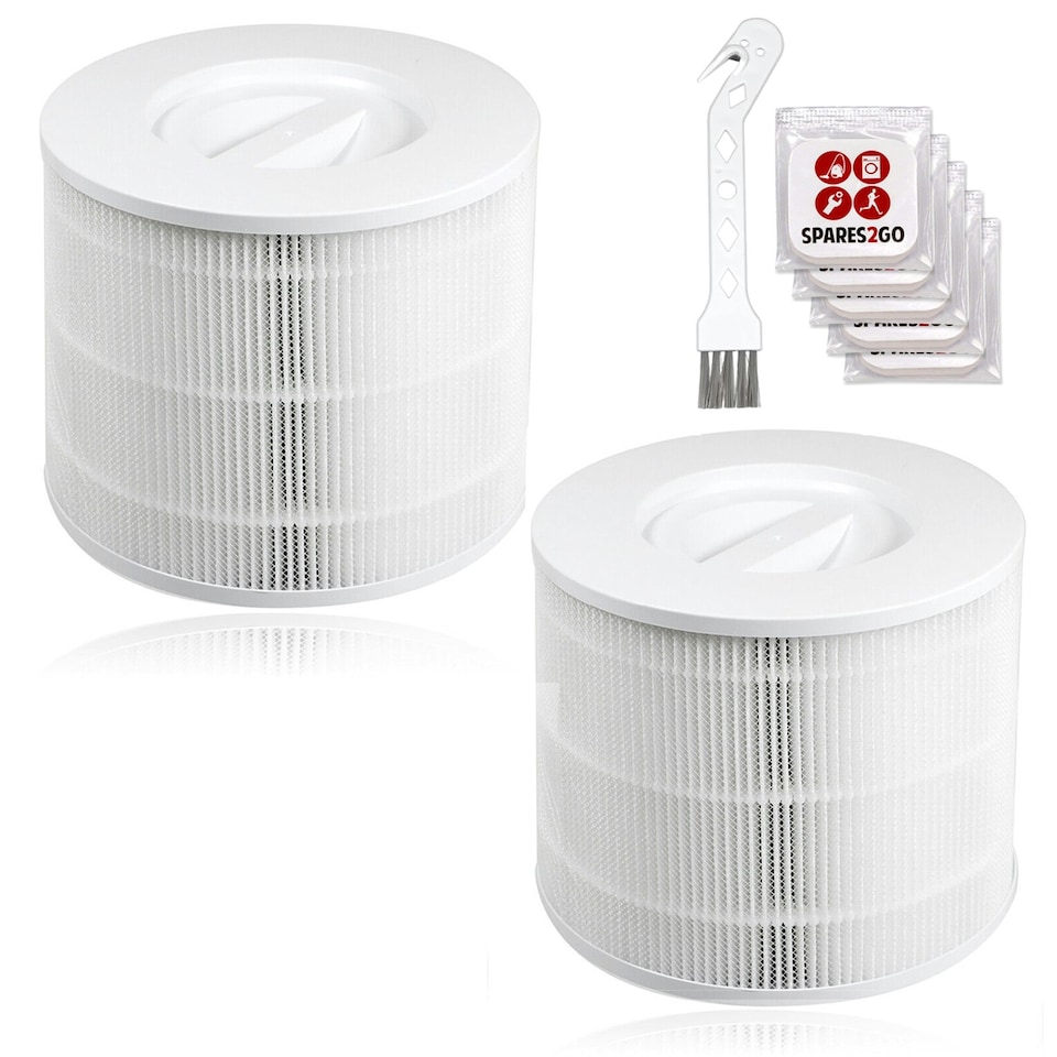 image 1 of SPARES2GO Air Purifier Filter compatible with Levoit 300 300S Core 300-RF 3-in-1 H13 HEPA (2 x Filters + Fresheners + Brush)