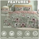 image 3 of VELVETIO Hayes Complete Duvet Cover Set with Fitted Sheet Breathable Bedding Quilt Green | Double