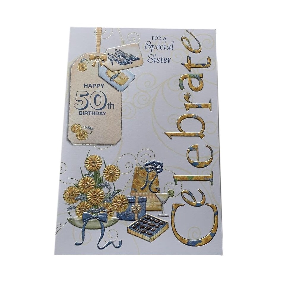 image 1 of For a Special Sister 50th Birthday Sentimental Birthday Card