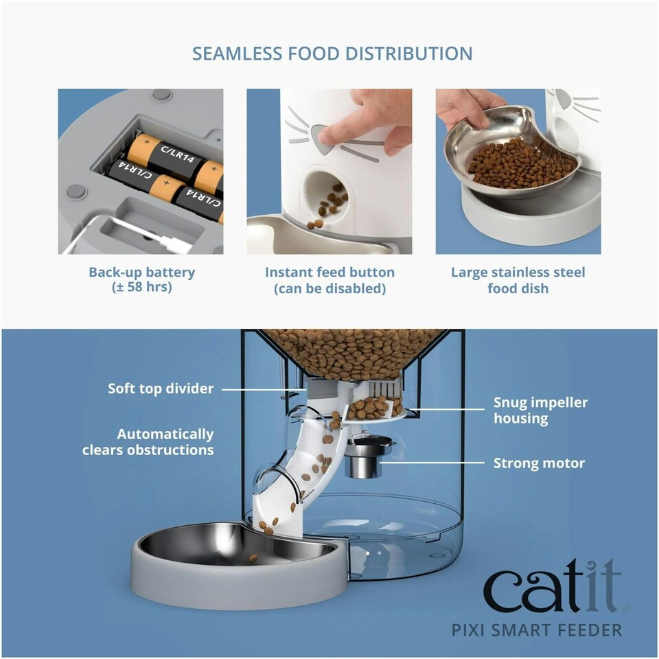 image 1 of Catit PIXI Smart Dry Cat Food Feeder - App-controlled Dispenser