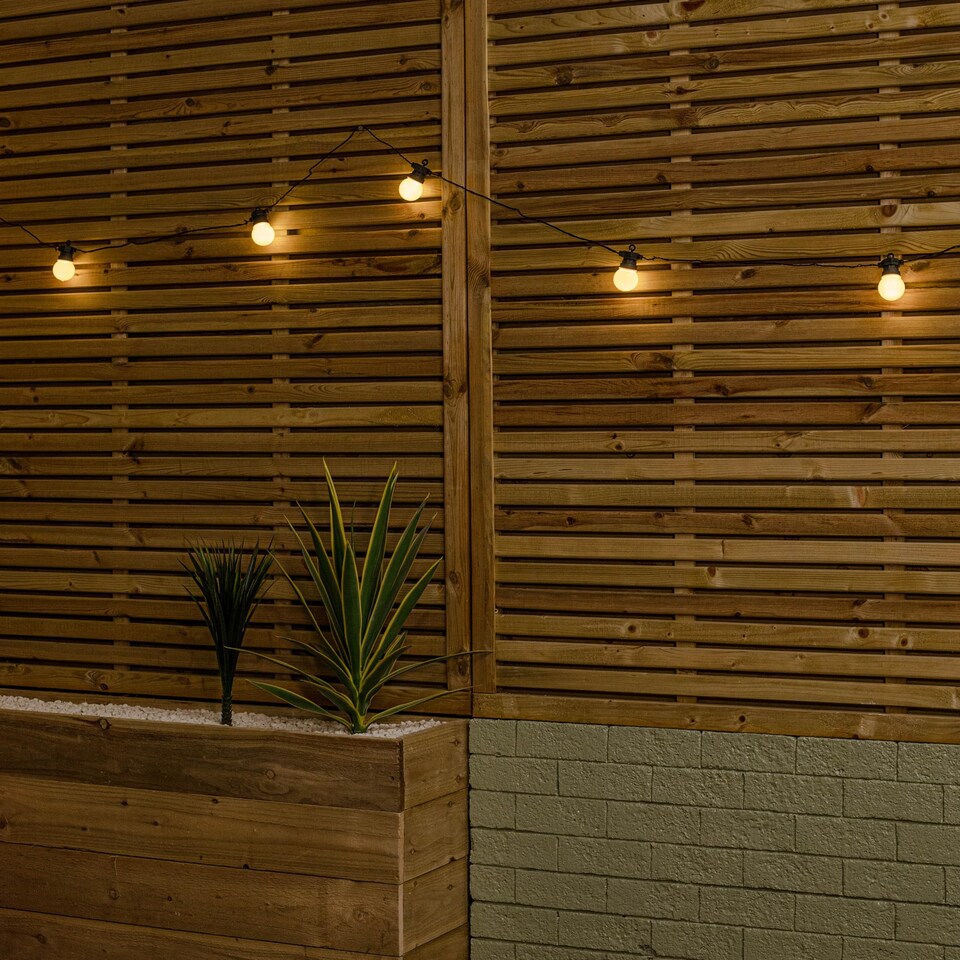 image 1 of Set of 20 Indoor Outdoor Connectable Party Festoon Lights with Warm White LEDs