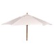 image 9 of Oypla 2.1m Wooden White Garden Parasol Outdoor Patio Umbrella Canopy White