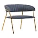 image 1 of Interiors by Premier Dark Grey Velvet Dining Chair, Modern Dining Armchair, Grey and Gold Luxury Dining Chair for Home, Lounge