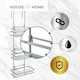 image 10 of House of Home Shower Caddy 3 Tier Bathroom Storage Organiser Over The Door Silver | Silver