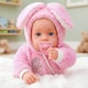 image 9 of BiBi Doll 20" Bunns Baby Doll Girl with Baby Pink Jumpsuit, Sounds & Dummy Toy