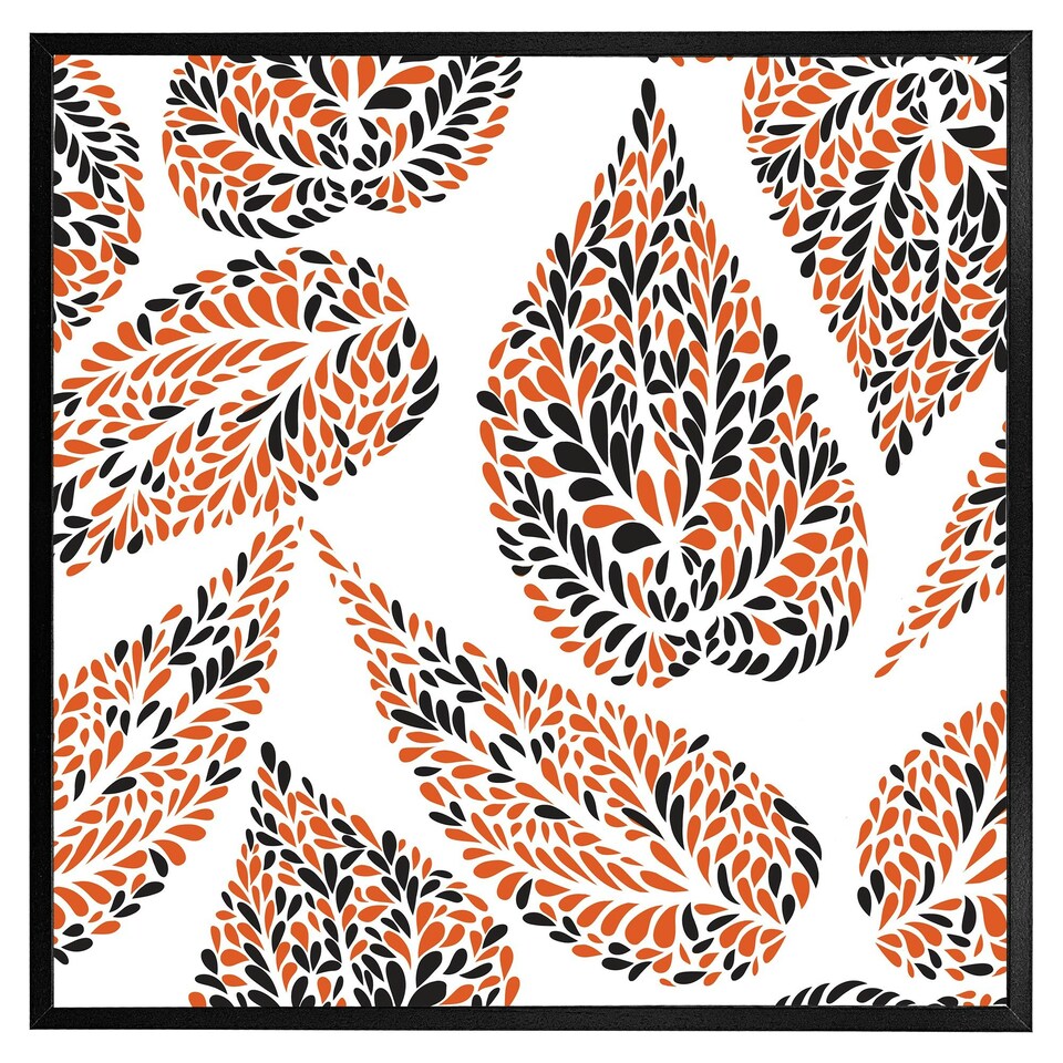image 1 of Leaf droplets (Picutre Frame) Grey | L