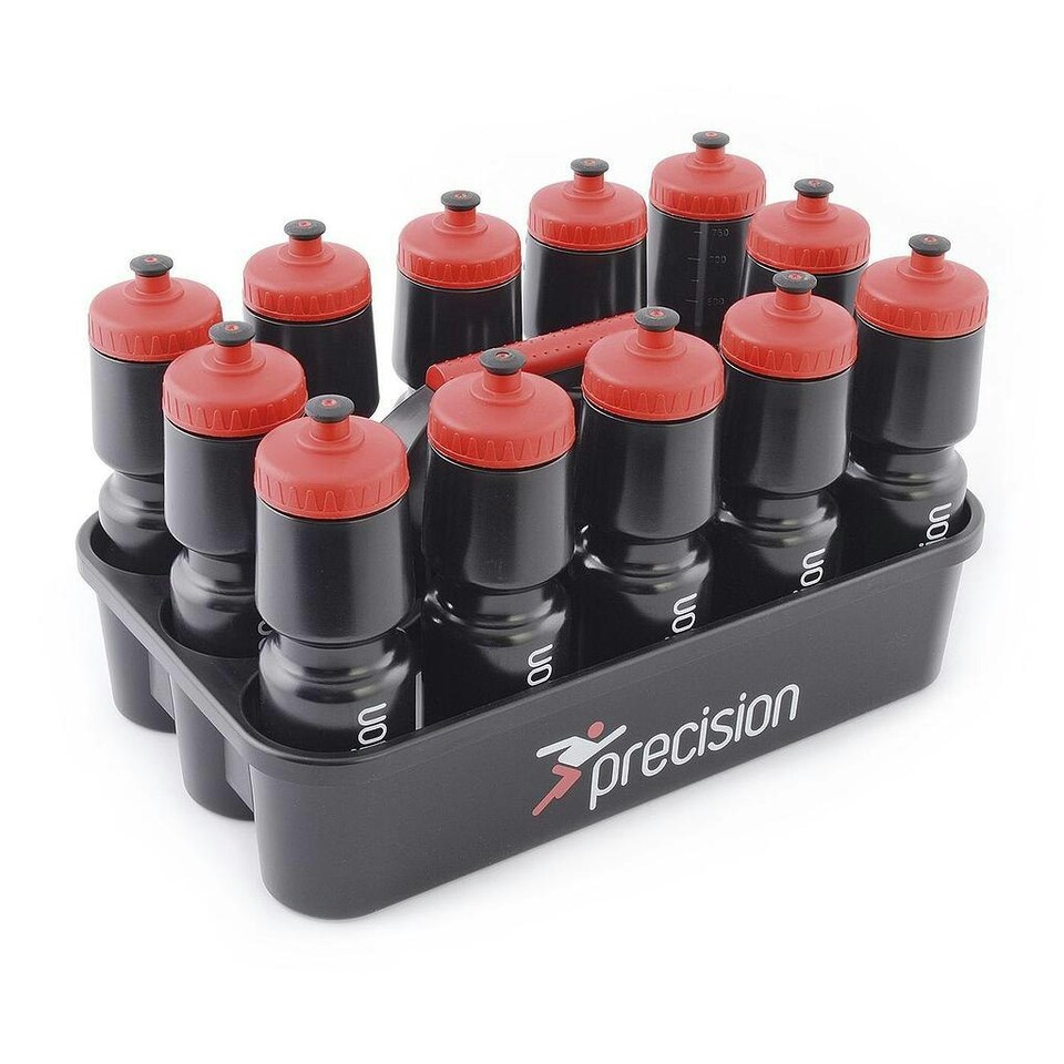 Precision 12 Water Bottles & Carrier - Black/Red - One Size