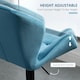 image 4 of HOMCOM Set Of 2 Luxurious Velvet-Touch Bar Stools Metal Frame Footrest Blue