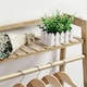 image 3 of Living and Home Bamboo Bedroom Garment Clothes Rack 110cm - Natural