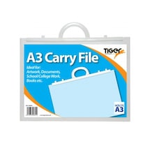 Tiger Stationery A3 Carry File - Clear - One Size