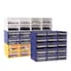 image 2 of White Stackable Plastic Storage Drawers L288xW182xH111mm with Removable Compartments
