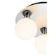 image 4 of COSYLYTE Bowen Bathroom 3 Light Glass Ceiling Flush Light Chrome