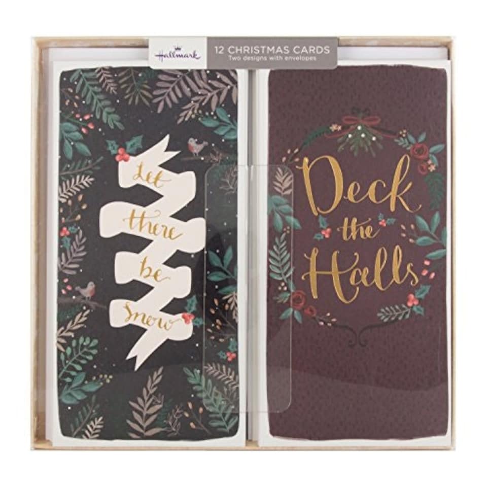 image 1 of Hallmark Christmas Card Pack "Deck The Halls" - Pack of 12