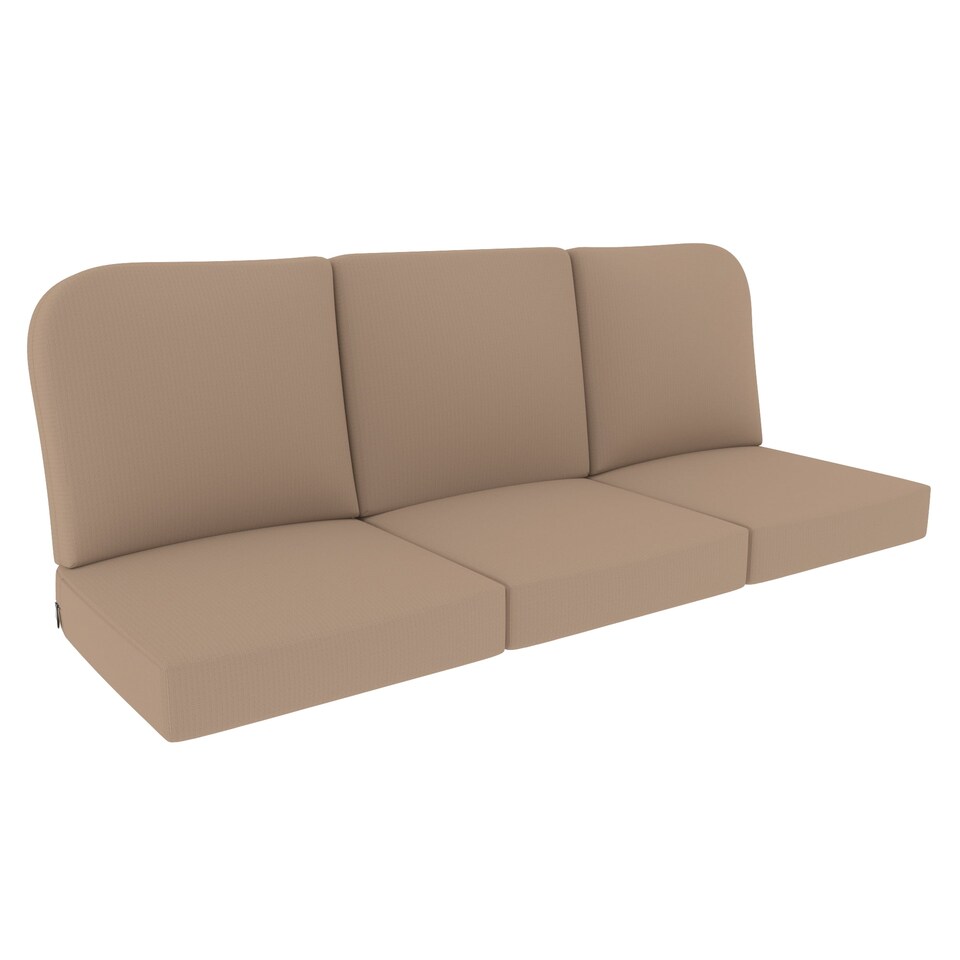 image 1 of Covers&All Outdoor 5 in Seat / Back Cushion with Highly Durable Cover Rite Fabric, 22 in W x 24 in L x 5 in Thick, Beige