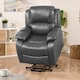 image 1 of Northfield Dual Motor Massage Heat Riser Recliner Chair - Grey