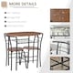 image 5 of HOMCOM 3-Piece Bar Table Set 2 Stools Industrial Dining Room W/ Storage Shelf