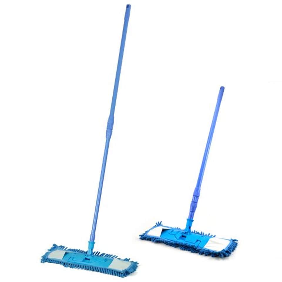 image 1 of Extendable Microfibre Floor Mop Telescopic 70-120cm Handle Washable Noodle Mop for Tile Stone Marble Laminate Hardwood Wet & Dry Cleaning