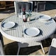 image 2 of 4 Seater Putty Grey Rattan Weave Garden Dining Set