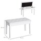 image 3 of HOMCOM Faux Leather Piano Stool Makeup Stool Bench Dressing Table Seat with Storage 76x36x50cm, White