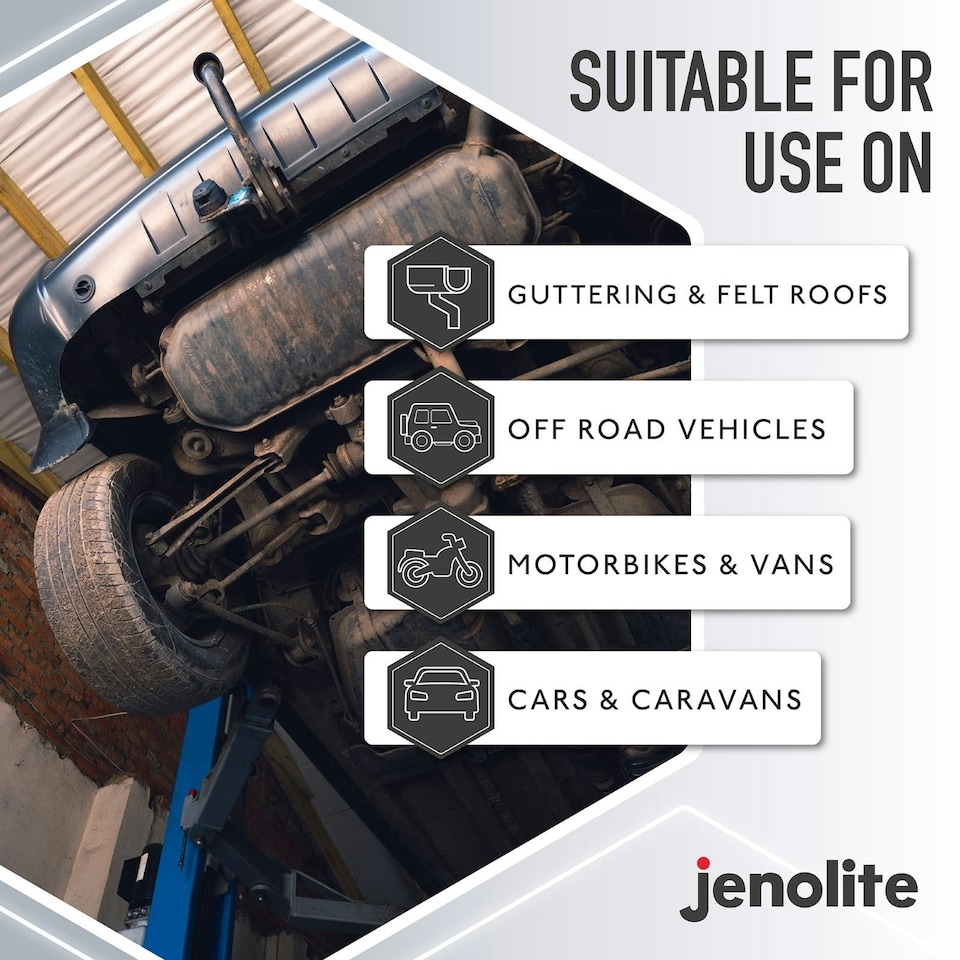 image 1 of Jenolite Rust Protection Underbody Sealer - Bitumen Black - 500ml - 3-Pack