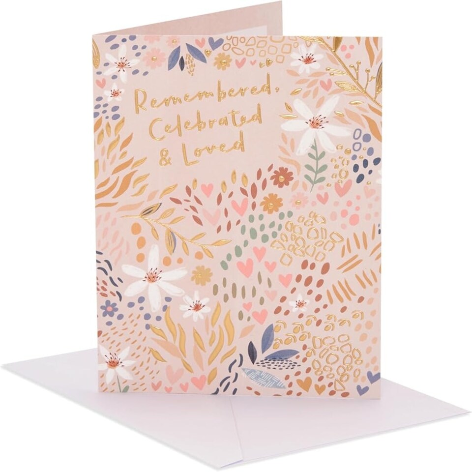 image 1 of Celebrated & Loved Design Sympathy Card