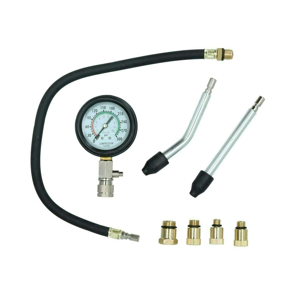 image 1 of Petrol Engine Cylinder Compression Tester Kit M10 - M18 Adaptors Valve Timing