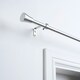 image 1 of OHS Extendable Metal Finial Trumpet Ends Wall Mounted Rod Fittings Curtain Pole - Silver Silver