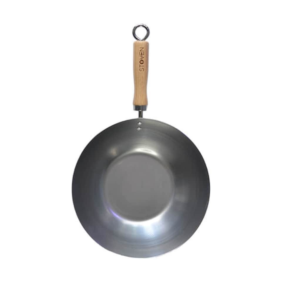 image 1 of Stoven 27cm Standard Gauge Carbon Steel Wok