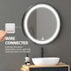 image 6 of kleankin Wall Mounted Round LED Bathroom Mirror with 3 Light Colours, Black