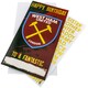 image 1 of West Ham United FC Customisable Birthday Card - Claret Red/Yellow/Black - One Size