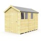 image 1 of 7 x 9 Feet Apex Shed - Single Door With Windows - Wood - L272 x W214 x H217 cm Brown