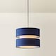 image 4 of ValueLights Sophia Small Navy 2 Tier Ceiling Light Shade & Bulb | Blue