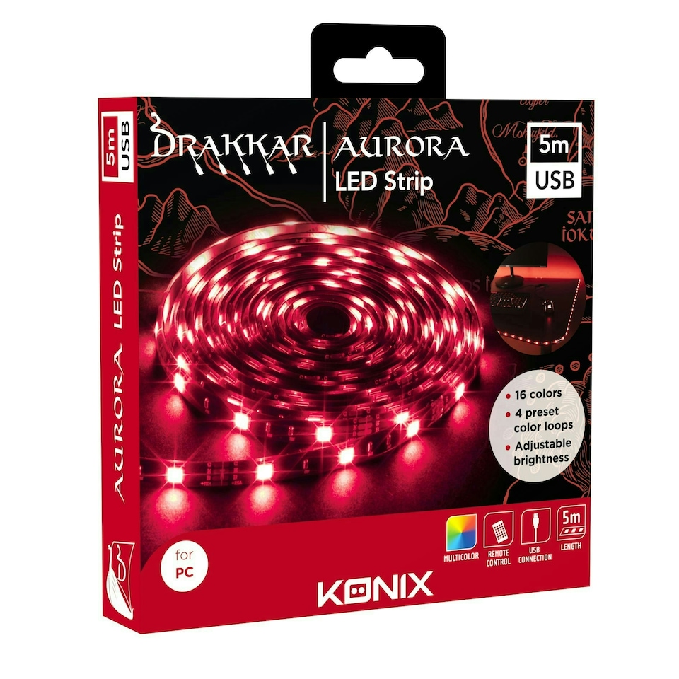 image 1 of KX DK AURORA LED STRIP 5M USB