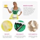 image 2 of Green & Yellow Bavarian Dress with Plaits Green | L