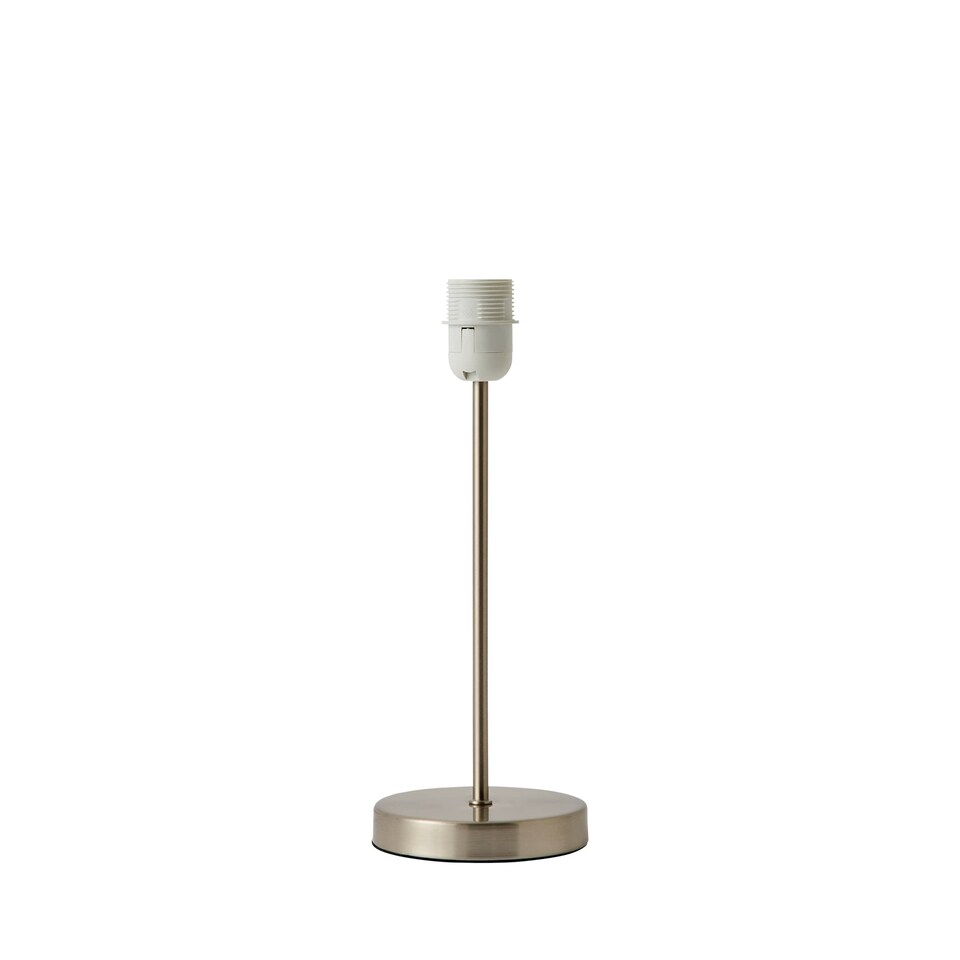image 1 of ValueLights Modern Table Lamp Base In Brushed Chrome Metal Finish | Chrome