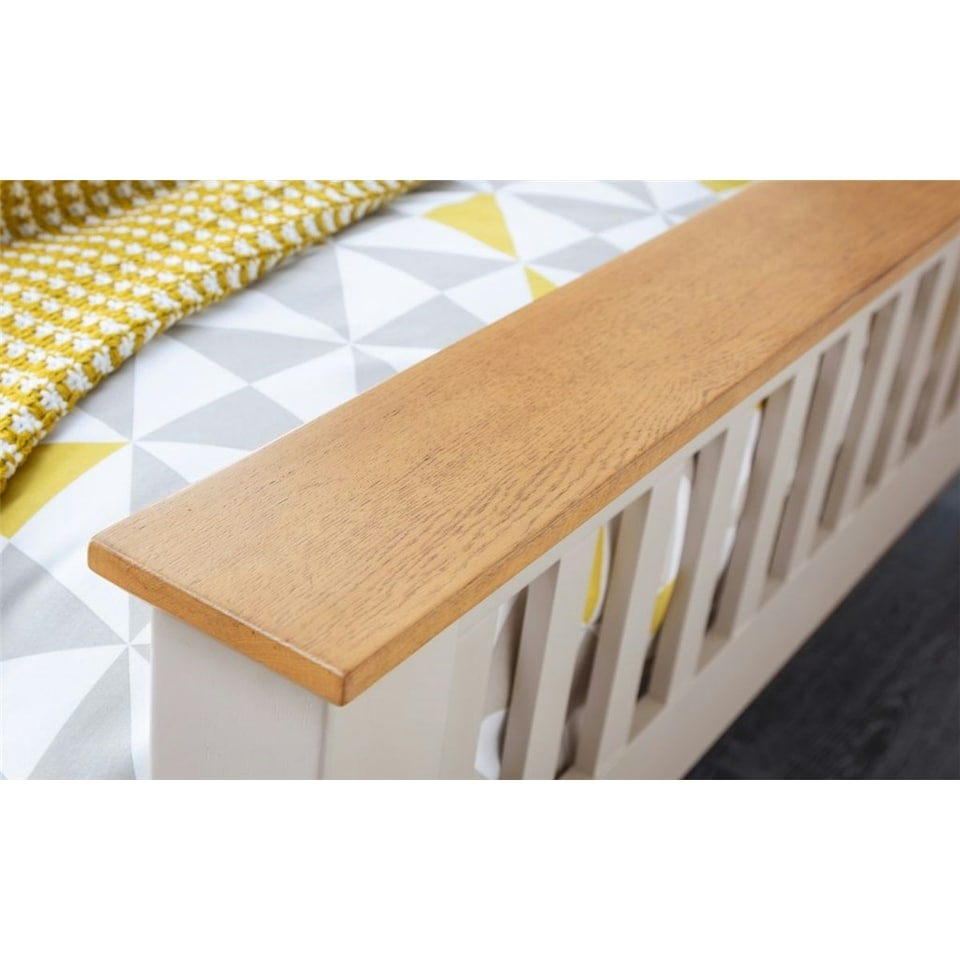 image 1 of Elephant Grey Lacquer Two Tone Bed Frame - Double 4'6" (135cm)