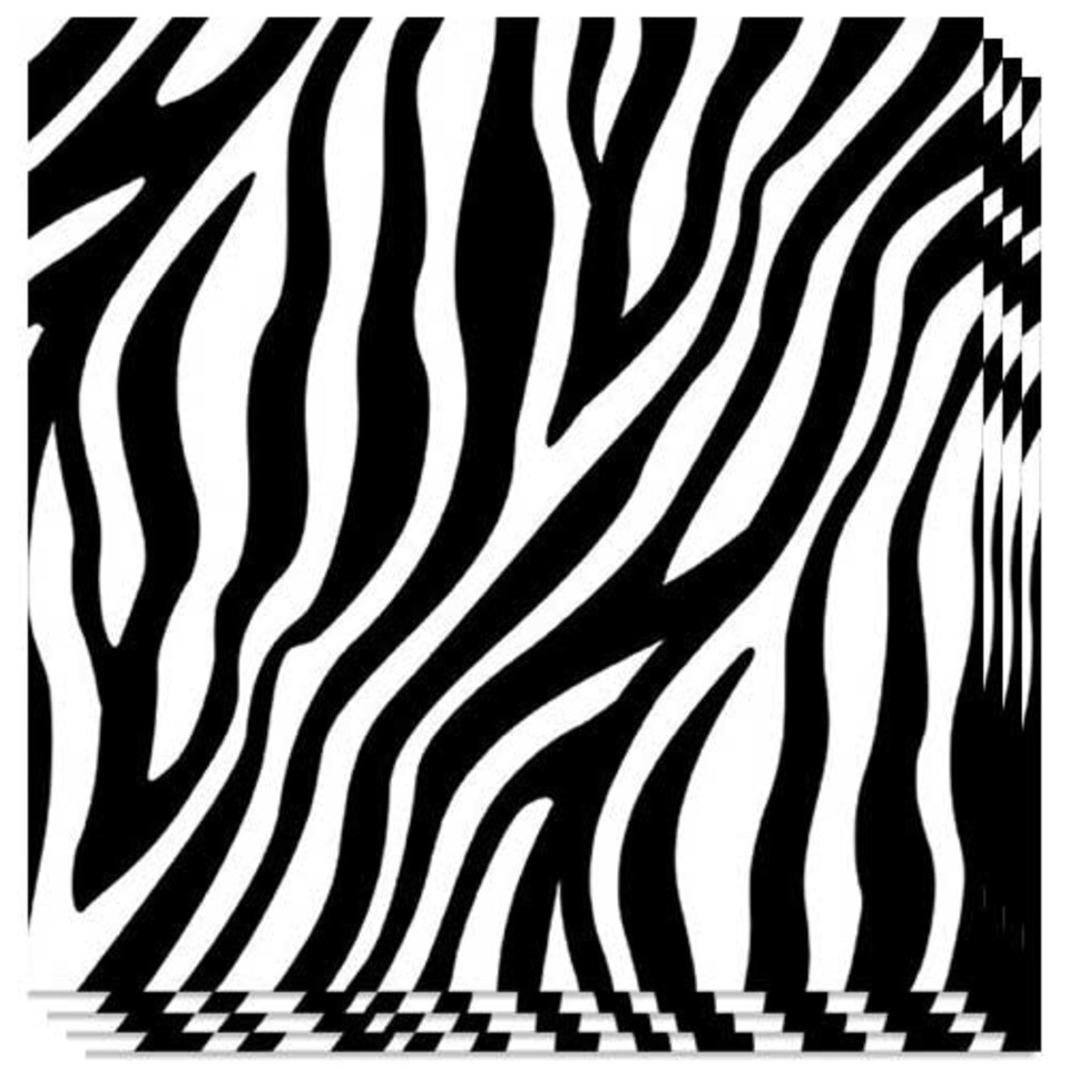 Zebra Stripes Premium Decoupage Luncheon Napkins 3 Ply 33cm - Pack of 20