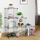 image 2 of HOMCOM DIY 6 Cube Metal Wire Rack Interlocking Storage Cabinet Living Room Organiser Display Shelves Black