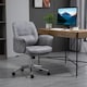 image 2 of Vinsetto Swivel Computer Office Chair Mid Back Desk Chair for Home Study Bedroom, Light Grey