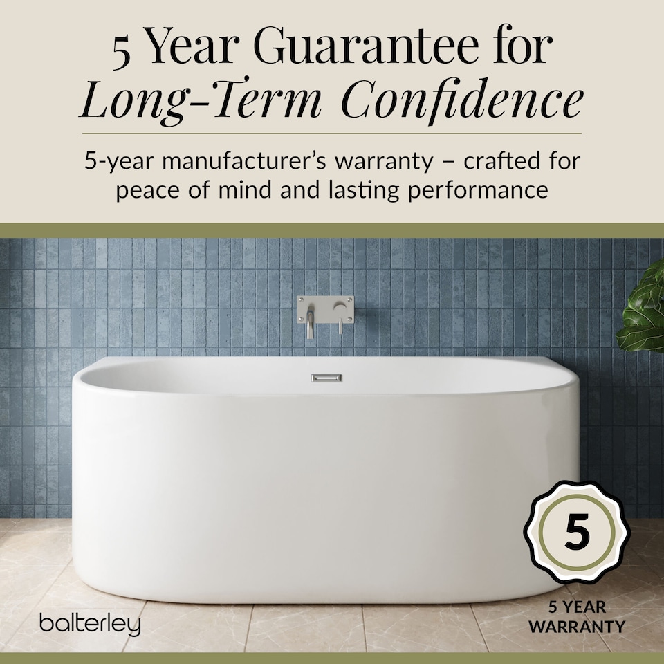 image 1 of Balterley Contemporary Back To Wall Freestanding Bath from Balterley