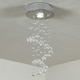image 1 of HOMCOM Crystal Ceiling Light Chandelier Spiral Rain Drop Pendant Lamp Metal