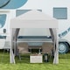 image 8 of Outsunny 2 x 2 m Garden Pop Up Gazebo, Wedding Party Tent Marquee, Water Resistant Awning Canopy with Sidewalls, Windows, Carry Bag, White