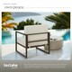 image 4 of Garden Chair Comosa -  XXL padding, water-repellent covers, steel frame - Set of 2 Brown | Beige