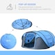 image 3 of Outsunny Camping Tent Dome Pop-up Tent  with Windows for 4-5 Person Dark Green