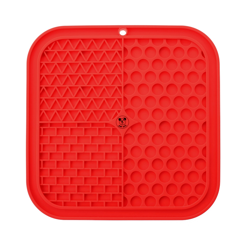 image 1 of Silicone Licking Mat - Providing Mental Stimulation and  Anxiety Relief - Red Red
