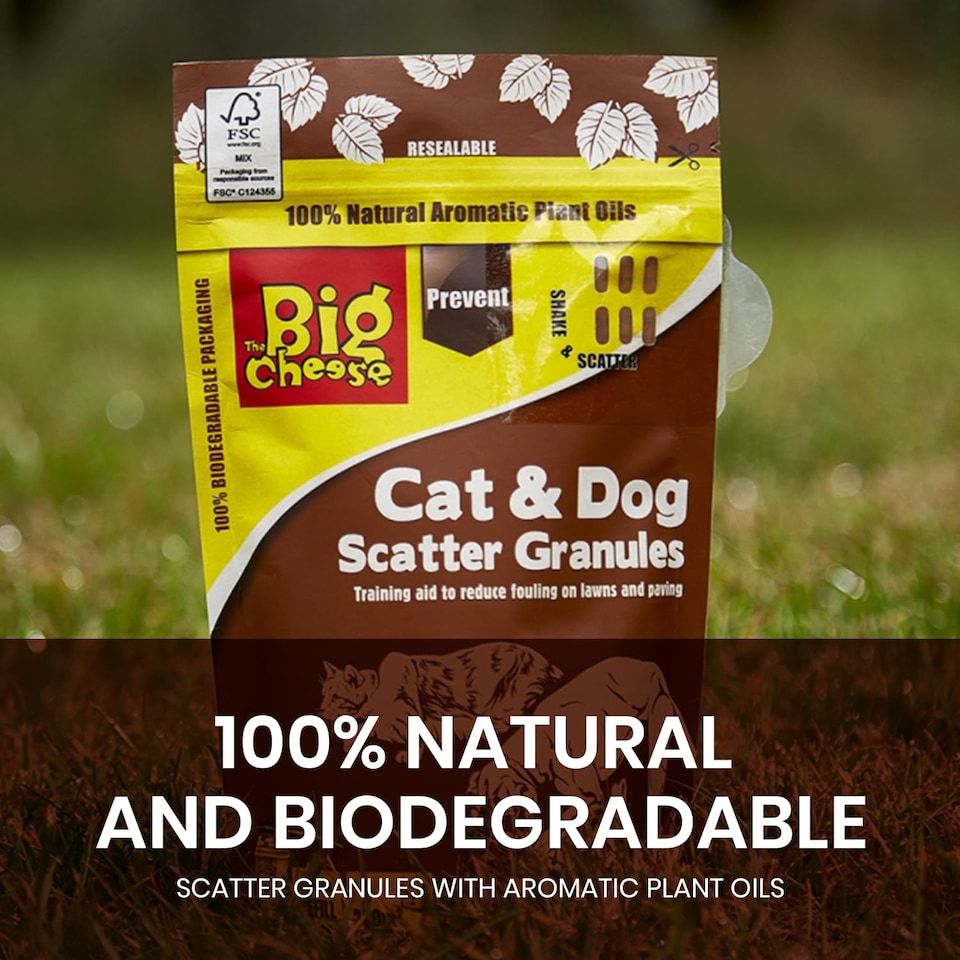 image 1 of Cat and Dog Scatter Granules 750g Natural Plant Oil Garden Pet Repellent for Digging Scratching Fouling Outdoor Patio