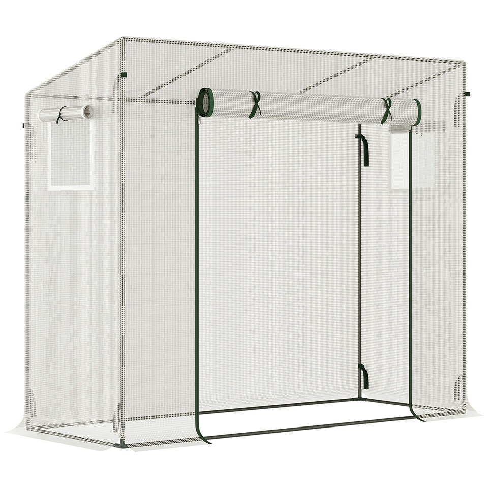image 1 of Outsunny 200x76x168cm Walk-in Garden Greenhouse Plant Warm House
